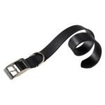 Шкіряний нашийник для собак NATURAL чорного кольору A: 35-43 cm B: 20 mm